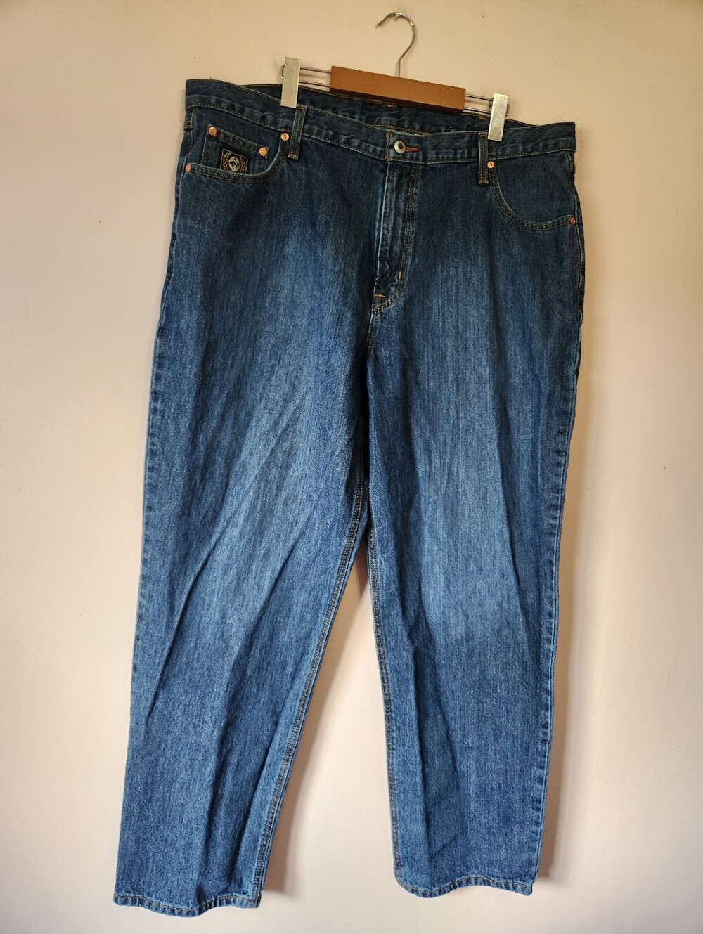 Cinch Black Label Western Jeans Mens 40x32 Cowboy Rodeo Loose Tapered Denim Blue